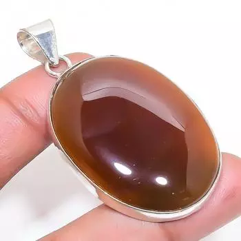 Ювелирный кулон ручной работы из серебра 925 пробы с сердоликом 2,25 дюйма e9W83