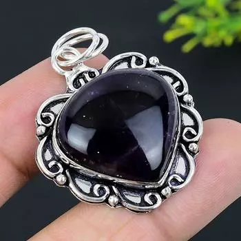 Ювелирный кулон ручной работы из серебра 925 пробы с драгоценным камнем Sage Amethyst 1,89 дюйма G8I22