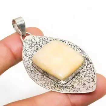 Ювелирный кулон ручной работы из серебра 925 пробы с драгоценными камнями в форме нудала Septerian 2,46 дюйма 2.46 жёлтый