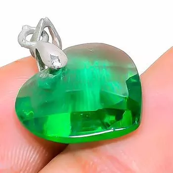 Ювелирный кулон ручной работы из стерлингового серебра 925 пробы с натуральным драгоценным камнем перидот 0,91 дюйма R4M15