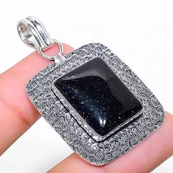 Ювелирный кулон ручной работы из стерлингового серебра 925 пробы с фиолетовым солнечным камнем 1,97 дюйма u2i89 фиолетовый