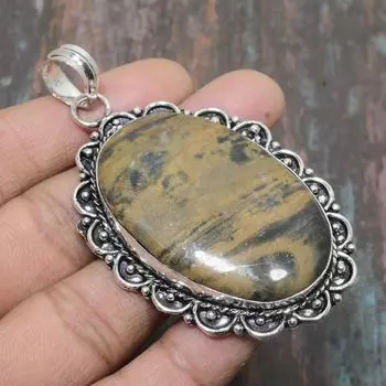 Ювелирный кулон ручной работы из стерлингового серебра 925 пробы Sonora Sunrise Gemstone для женщин 2.56 Inches зелёный