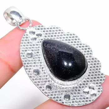 Ювелирный кулон ручной работы из стерлингового серебра 925 пробы с фиолетовым солнечным камнем 2,36 дюйма p2n10 фиолетовый