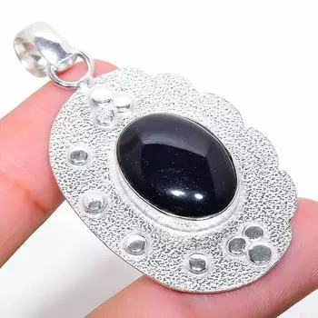 Ювелирный кулон ручной работы из стерлингового серебра 925 пробы с фиолетовым солнечным камнем 2,29 дюйма N8Z34 фиолетовый
