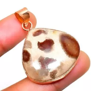 Ювелирный кулон ручной работы с бокситом 925 пробы, посеребренный, 1,51 дюйма 1.51 коричневый