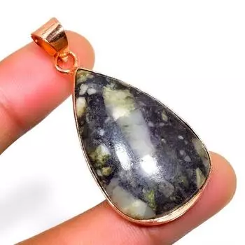 Ювелирный кулон ручной работы с драгоценным камнем Тиффани 925 пробы, посеребренный, 1,89 дюйма 1.89 синий