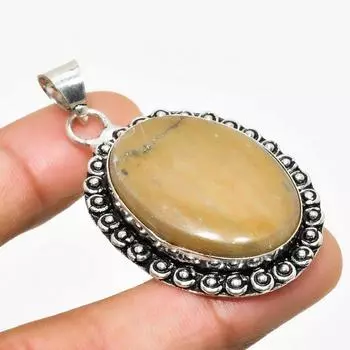 Ювелирный кулон ручной работы с драгоценным камнем Мукаит, посеребренный 925 пробы, 1,89 дюйма 1.89 красный