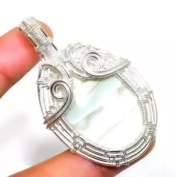 Ювелирный кулон ручной работы с драгоценным камнем Императорская яшма 925 пробы, посеребренный, 2,27 дюйма 2.27 красный