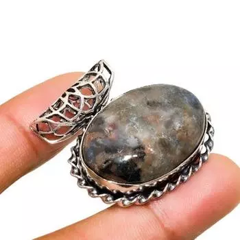 Ювелирный кулон ручной работы с драгоценным камнем содалитом 925 пробы, посеребренный, 1,13 дюйма 1.13 синий