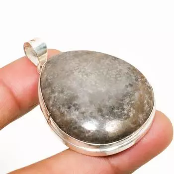 Ювелирный кулон ручной работы с коралловым скатом 925 пробы и покрытием из серебра 1,89 дюйма 1.89 чёрный