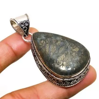 Ювелирный кулон ручной работы с покрытием из серебра 925 пробы марказит 2,27 дюйма 2.27 чёрный