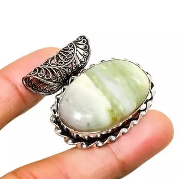 Ювелирный кулон ручной работы с покрытием из серебра 925 пробы и швейцарского зеленого опала диаметром 1,32 дюйма 1.32 зелёный