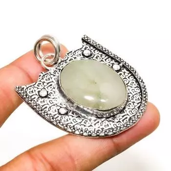 Ювелирный кулон ручной работы с покрытием из серебра 925 пробы и аквамарина, 2,08 дюйма 2.08 цвет морской волны