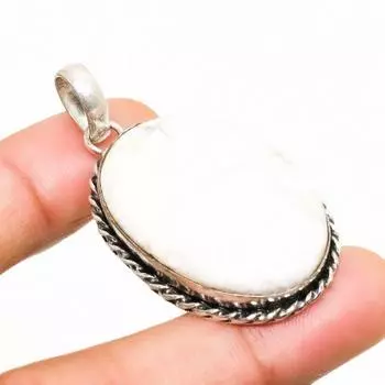 Ювелирный кулон ручной работы с радужным лунным камнем, посеребренный 925 пробы, 1,89 дюйма 1.89 белый