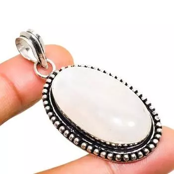 Ювелирный кулон ручной работы с розовым кварцем и серебром 925 пробы 2,08 дюйма 2.08 розовый