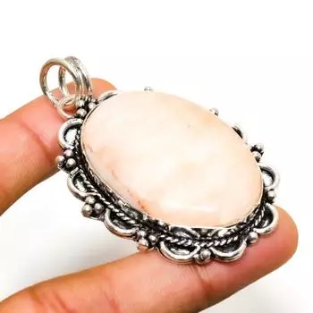 Ювелирный кулон ручной работы с серебряным покрытием 925 пробы оранжевый авантюрин 2,27 дюйма 2.27 оранжевый