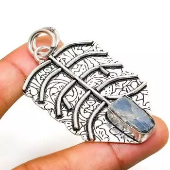 Ювелирный кулон ручной работы с синим кианитом, посеребренный 925 пробы, 2,27 дюйма 2.27 синий