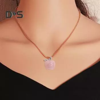 Ювелирный кулон в форме искусственного хрусталя в форме фрукта, символ мира, здоровья, счастья, рождественский подарок, ожерелье, браслет, сделай сам, амулет для исцеления, декор зелёный