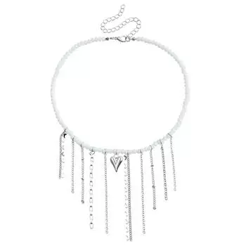 Ювелирный темперамент кисточка луна маленький ароматный ветер ожерелье трехмерная любовь универсальное ожерелье украшение ключичная цепочка