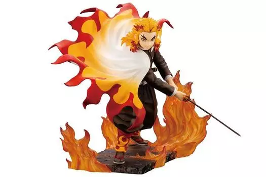 Juya ARTFX J Demon Kimetsu no Yaiba Rengoku Anjuro в масштабе ПВХ, окрашенная готовая фигурка PP927 Slayer 1/8 красный
