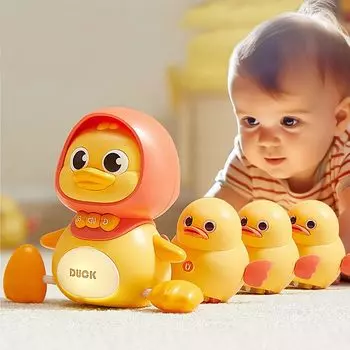 JUYEE Детские игрушки 0 лет Утка Родитель и ребенок Набор из 4 развивающих игрушек 1 год 2 года 3 года Подарок на день рождения для мальчиков и девочек Популярный ребенок