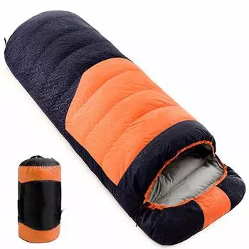 JUYEE Спящий пух Спящий Зимний Минимальная температура Перо Спящий Для 2 Больших Конвертов Холодный Спящий в Машине Прямой Мешок, Мешок, -25, Кемпинг, Мешок,