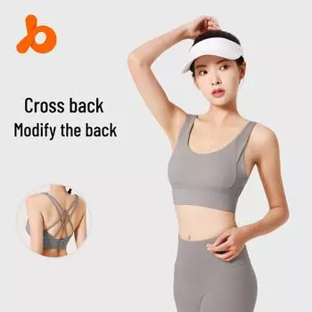 Juyitang Women s Adjustable Cross-Breasted Shockproof Sports Bra Medium