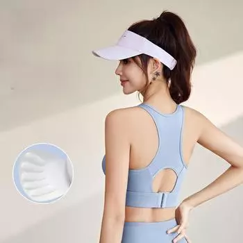 Juyitang женский I-образный на пуговицах ударопрочный спортивный бюстгальтер для йоги и фитнеса 2XL звезда/чёрный