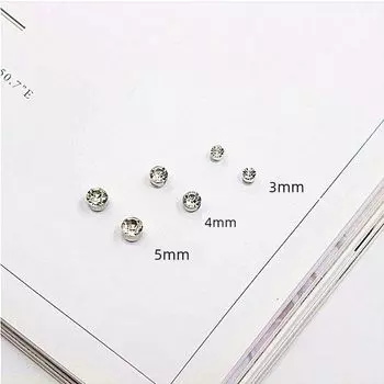 Южная Корея Стразы Антиаллергенный без прокола ушей Магнит Silver 3mm