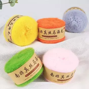 Южноафриканская шелковая мохеровая пряжа ручного плетения для шалей и свитеров