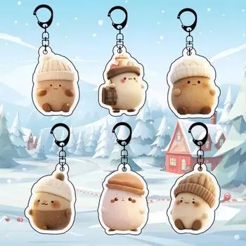 Южный маленький картофель Южный маленький картофель Брелки Акриловые Картофельные подвески для автомобиля Брелок Подарок E