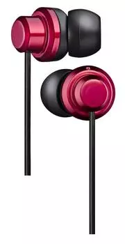 JVC Canal earphones with remote control Red HA-FR8-R