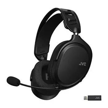 JVC Kenwood Игровая гарнитура GG-01W, совместимая с беспроводными устройствами, легкий корпус, прибл.. 209 г Черный