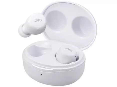 JVC Kenwood JVC Беспроводные наушники Bluetooth белого цвета До 15 часов воспроизведения Водонепроницаемые для повседневного использования Маленькие Легкие Регулировка громкости HA-A5T-W