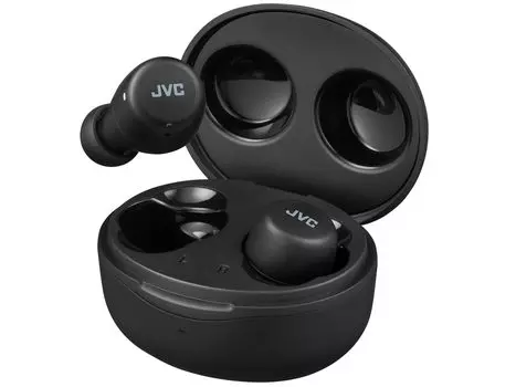 JVC Kenwood JVC Беспроводные наушники Bluetooth черного цвета канального типа до 15 часов воспроизведения водонепроницаемые компактные легкие регулировка громкости HA-A5T-B