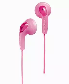 JVC Kenwood JVC Наушники проводные, внутриушные, типа Gummy Phone, розовые HP-F140-P