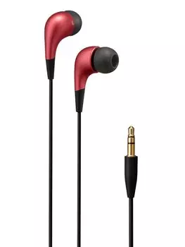 JVC Kenwood Наушники JVC проводные канального типа легкие компактные красные HA-FX6-R