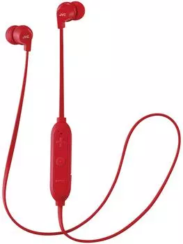 JVC Splashproof Wireless Headphones Bluetooth Easy Red HA-FX27BT-R