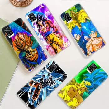 JW55 Dragon Ball Z Прозрачный чехол для Samsung A04 A14 A23 M33 M53 Realme 10 9 C35 C55 VIVO Y02 X80 Infinix Hot 30 Note 11 Tecno Spark 8P Pro Infinix Note 30 Pro ирис