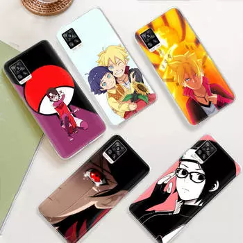 JW57 Boruto Прозрачный чехол для Samsung A04 A14 A23 M33 M53 Realme 10 9 C35 C55 VIVO Y02 X80 Infinix Hot 30 Note 11 Tecno Spark 8P Pro Realme C55 олений