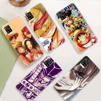 JW59 One Piece аниме прозрачный чехол для Samsung A04 A14 A23 M33 M53 Realme 10 9 C35 C55 VIVO Y02 X80 Infinix Hot 30 Note 11 Tecno Spark 8P Pro VIVO Y11S кожа буйвола