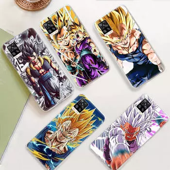 JW64 Dragon Ball Vegeta прозрачный чехол для Samsung A04 A14 A23 M33 M53 Realme 10 9 C35 C55 VIVO Y02 X80 Infinix Hot 30 Note 11 Tecno Spark 8P Pro Tecno Spark GO 2023 капри