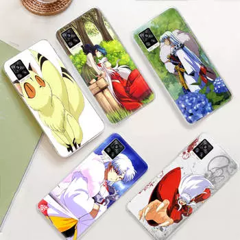 JW69 InuYasa Hany Прозрачный чехол для Samsung A04 A14 A23 M33 M53 Realme 10 9 C35 C55 VIVO Y02 X80 Infinix Hot 30 Note 11 Tecno Spark 8P Pro Samsung A54 5G гагат