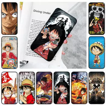 JW72 One Piece Luffy черный мягкий чехол для Samsung Note 20 Lite S24 Ultra S23 A03 A05 A06 A11 A71 A15 A16 A13 A24 A25 A33 A52 A53 A50 M55 M35 Plus Samsung J4 Plus аэро