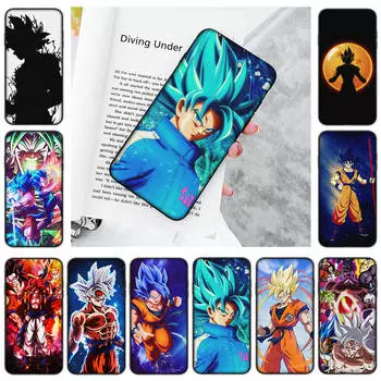JW75 Dragon Ball черный мягкий чехол для Samsung Note 20 Lite S24 Ultra S23 A03 A05 A06 A11 A71 A15 A16 A13 A24 A25 A33 A52 A53 A50 M55 M35 Plus Samsung A12 серый