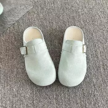 JX с юбкой универсальная сумка голова полуволочение женская обувь носить новый летний один педаль 35