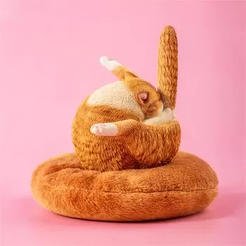 JXK размер толстый кот с ковриком милый питомец животное реалистичная фигурка ПВХ пластиковая модель премиум взрослая игрушка модель оригинальная статуэтка окрашенный готовый продукт