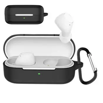 JXRICH Для Sony Чехол для Sony Drop Scratch Силиконовый крепление и полный карабин в комплекте WF-C510 Чехол, WF-C510, Профилактика, Профилактика, Чехол, чёрный