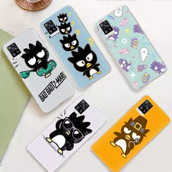 JZ13 Badtz-maru Прозрачный чехол для Samsung A04 A14 A23 M33 M53 Realme 10 9 C35 C55 VIVO Y02 X80 Infinix Hot 30 Note 11 Tecno Spark 8P Pro VIVO Y20 капри