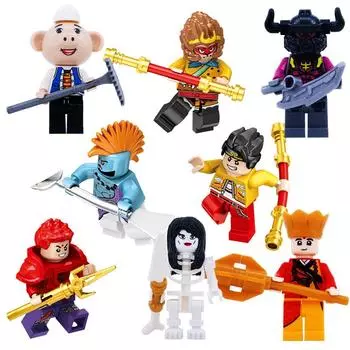 Jz19006 Строительный блок Человек Мальчик Бык Дьявол Король Тансан Мелкая Деталь Сборка Игрушка Сумка